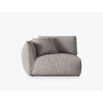 Modul stanga pentru canapea, 1 loc, Chris-259, Micadoni Home, 130x100x80 cm, tesatura structurata chenille, natural