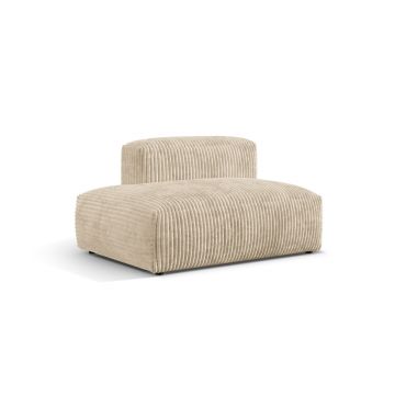 Modul stanga pentru canapea, 2 locuri, Martina-212, Micadoni Home, 133x106x75 cm, velur, bej deschis