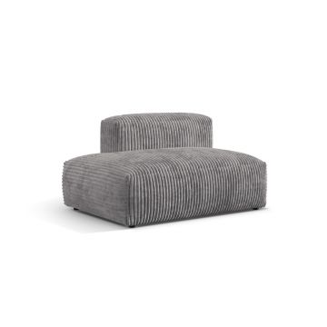 Modul stanga pentru canapea, 2 locuri, Martina-212, Micadoni Home, 133x106x75 cm, velur, gri deschis