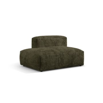 Modul stanga pentru canapea, 2 locuri, Martina-212, Micadoni Home, 133x106x75 cm, velur, verde muschi