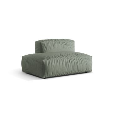 Modul stanga pentru canapea, 2 locuri, Martina-169, Micadoni Home, 133x106x75 cm, tesatura structurata catifelata, verde muschi
