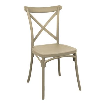 Scaun de gradina Crossie Pako World Cappuccino 38x46.5x82 cm
