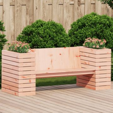 Banchetă cu jardiniere, 167,5x60x65 cm, lemn masiv douglas