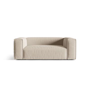 Canapea 2 locuri, Nuria-215, Micadoni Home, 170x110x72 cm, tesatura structurata chenille, bej