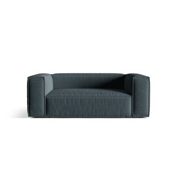 Canapea 2 locuri, Nuria-215, Micadoni Home, 170x110x72 cm, tesatura structurata chenille, petrol inchis