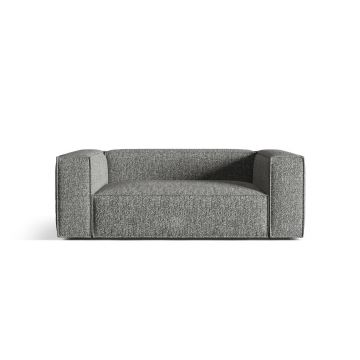 Canapea 2 locuri, Nuria-260, Micadoni Home, 170x110x72 cm, tesatura boucle, grafit