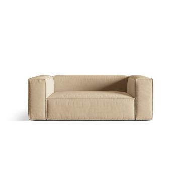 Canapea 2 locuri, Nuria-88, Micadoni Home, 170x110x72 cm, catifea, bej nude