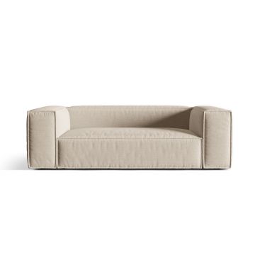 Canapea 3 locuri, Nuria-215, Micadoni Home, 210x110x72 cm, tesatura structurata chenille, bej