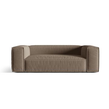 Canapea 3 locuri, Nuria-215, Micadoni Home, 210x110x72 cm, tesatura structurata chenille, cappuccino