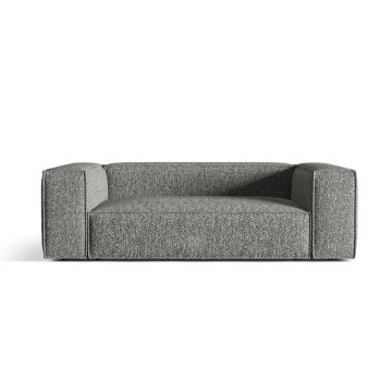 Canapea 3 locuri, Nuria-260, Micadoni Home, 210x110x72 cm, tesatura boucle, grafit