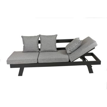 Canapea de grădină gri din aluminiu Donna – Garden Pleasure