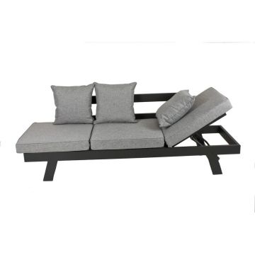 Canapea de grădină gri din aluminiu Donna – Garden Pleasure