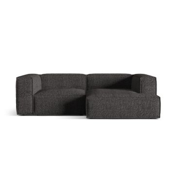 Coltar modular dreapta 3 locuri, Nuria-260, Micadoni Home, 252x147x72 cm, tesatura boucle, antracit