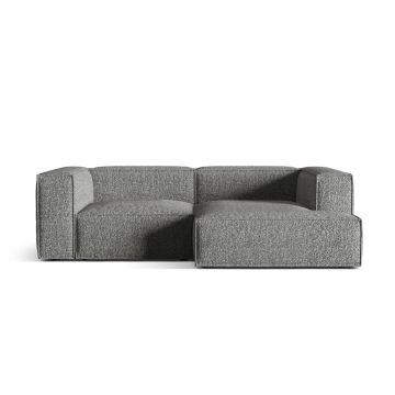Coltar modular dreapta 3 locuri, Nuria-260, Micadoni Home, 252x147x72 cm, tesatura boucle, grafit