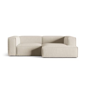 Coltar modular dreapta 3 locuri, Nuria-88, Micadoni Home, 252x147x72 cm, catifea, bej