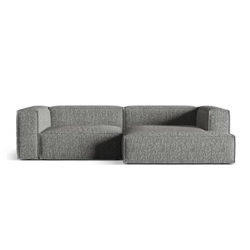 Coltar modular dreapta 4 locuri, Nuria-260, Micadoni Home, 292x147x72 cm, tesatura boucle, grafit