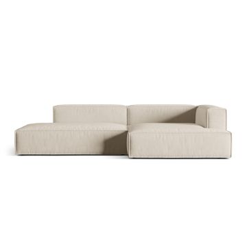 Coltar modular dreapta 4 locuri, Nuria-88, Micadoni Home, 312x147x72 cm, catifea, bej