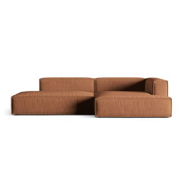 Coltar modular dreapta 4 locuri, Nuria-88, Micadoni Home, 312x147x72 cm, catifea, miere