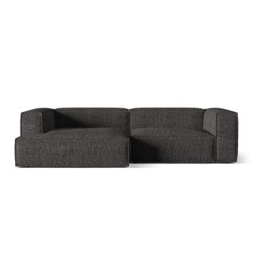 Coltar modular stanga 4 locuri, Nuria-260, Micadoni Home, 292x147x72 cm, tesatura boucle, antracit