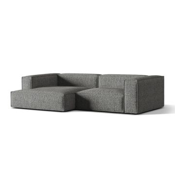 Coltar modular stanga 4 locuri, Nuria-260, Micadoni Home, 292x147x72 cm, tesatura boucle, grafit