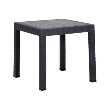 Masă de grădină din plastic 80x80 cm Rattan – Floriane Garden