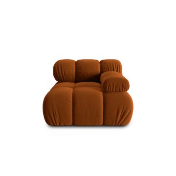 Modul dreapta pentru canapea, 1 loc, Bellis-51, Micadoni Home, 94x94x70 cm, catifea, teracota