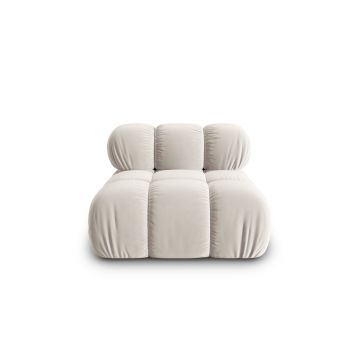 Modul pentru canapea, 1 loc, Bellis-51, Micadoni Home, 94x94x70 cm, catifea, bej inchis