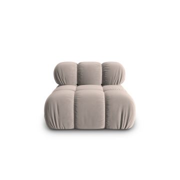 Modul pentru canapea, 1 loc, Bellis-51, Micadoni Home, 94x94x70 cm, catifea, cappuccino