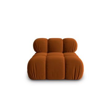 Modul pentru canapea, 1 loc, Bellis-51, Micadoni Home, 94x94x70 cm, catifea, teracota