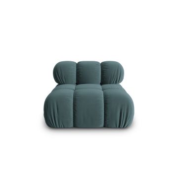 Modul pentru canapea, 1 loc, Bellis-51, Micadoni Home, 94x94x70 cm, catifea, turcoaz