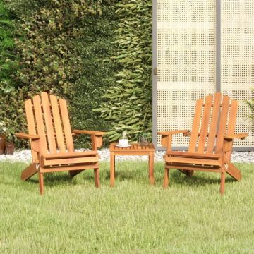 Set mobilier de grădină Adirondack, 3 piese, lemn masiv acacia