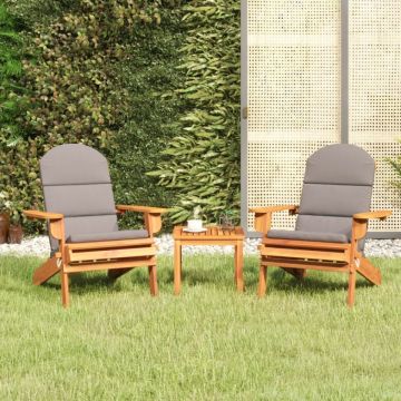 Set mobilier de grădină Adirondack, 3 piese, lemn masiv acacia