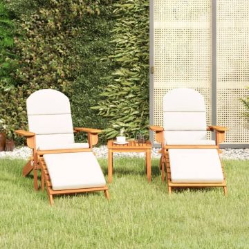 Set mobilier de grădină Adirondack, 3 piese, lemn masiv acacia