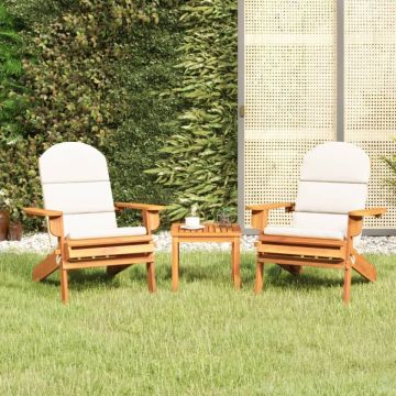 Set mobilier de grădină Adirondack, 3 piese, lemn masiv acacia Set mobilier de grădină Adirondack, 3 piese, lemn masiv acacia