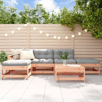 Set mobilier de grădină cu perne, 6 piese, lemn masiv Douglas