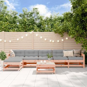 Set mobilier de grădină cu perne, 7 piese, lemn masiv douglas