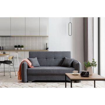 Canapea extensibila 3 locuri, ELTAP, Laine, 155x105x75 cm, lemn/poliester, gri
