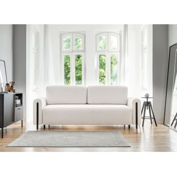 Canapea extensibila 3 locuri, ELTAP, SO-ARC-BL-01ROY, Arcadova, 244x97x97 cm, lemn/poliester, alb/negru