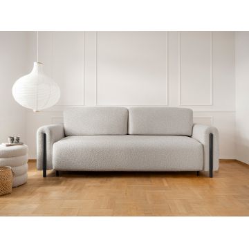 Canapea extensibila 3 locuri, ELTAP, SO-ARC-BL-03JAF, Arcadova, 244x97x97 cm, lemn/poliester, gri/negru