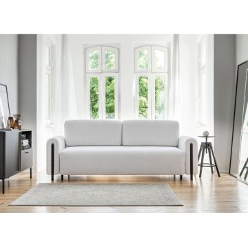 Canapea extensibila 3 locuri, ELTAP, SO-ARC-BL-03ROY, Arcadova, 244x97x97 cm, lemn/poliester, gri deschis/negru