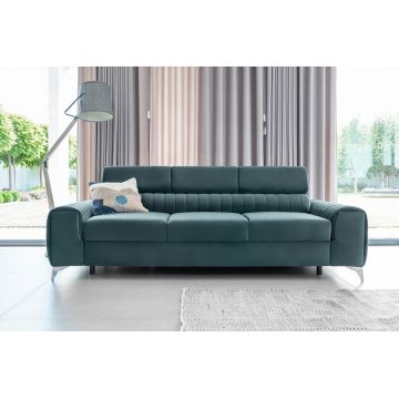 Canapea extensibila 3 locuri, ELTAP, SO-LAU-76MO, Laurence, 261x97x105 cm, lemn/poliester, albastru