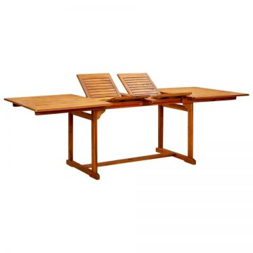 Masă de grădină, (160-240)x100x75 cm, lemn masiv de acacia