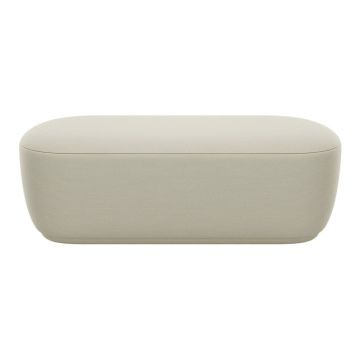 Bancă bej cu tapițerie din stofă bouclé KUON – Blomus
