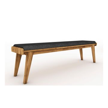 Bancă din stejar cu șezut gri Retro - The Beds