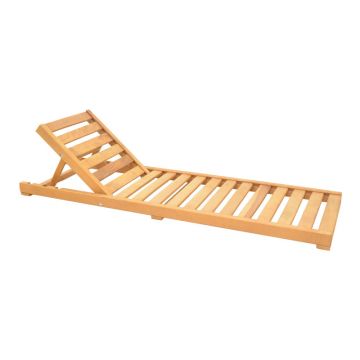 Deckchair Specta pakoworld lemn masiv de fag in culoare Naturala 60x190x50cm