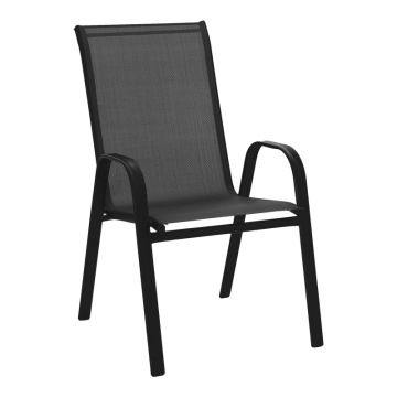 Fotoliu Calan metalic negru-textilen negru 55x75x90cm 75x55