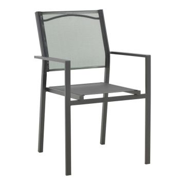 Fotoliu Confidence pakoworld metal negru si textil negru 54x54x86cm
