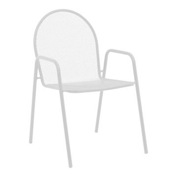 Fotoliu stivuibil Tarete pakoworld metal alb 55x64x86.5cm