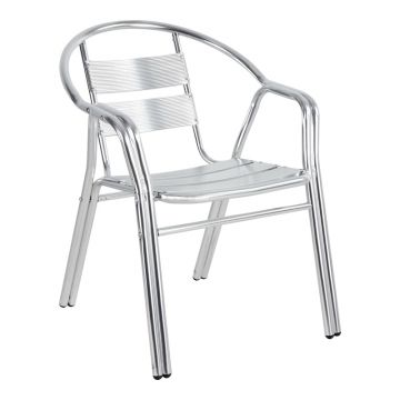 Fotoliu Zircu pakoworld stiva aluminiu cromat 58x64x75cm