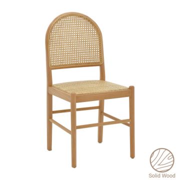 Scaun Alessia pakoworld lemn Natural de fag- ratan Natural 43x40x89cm